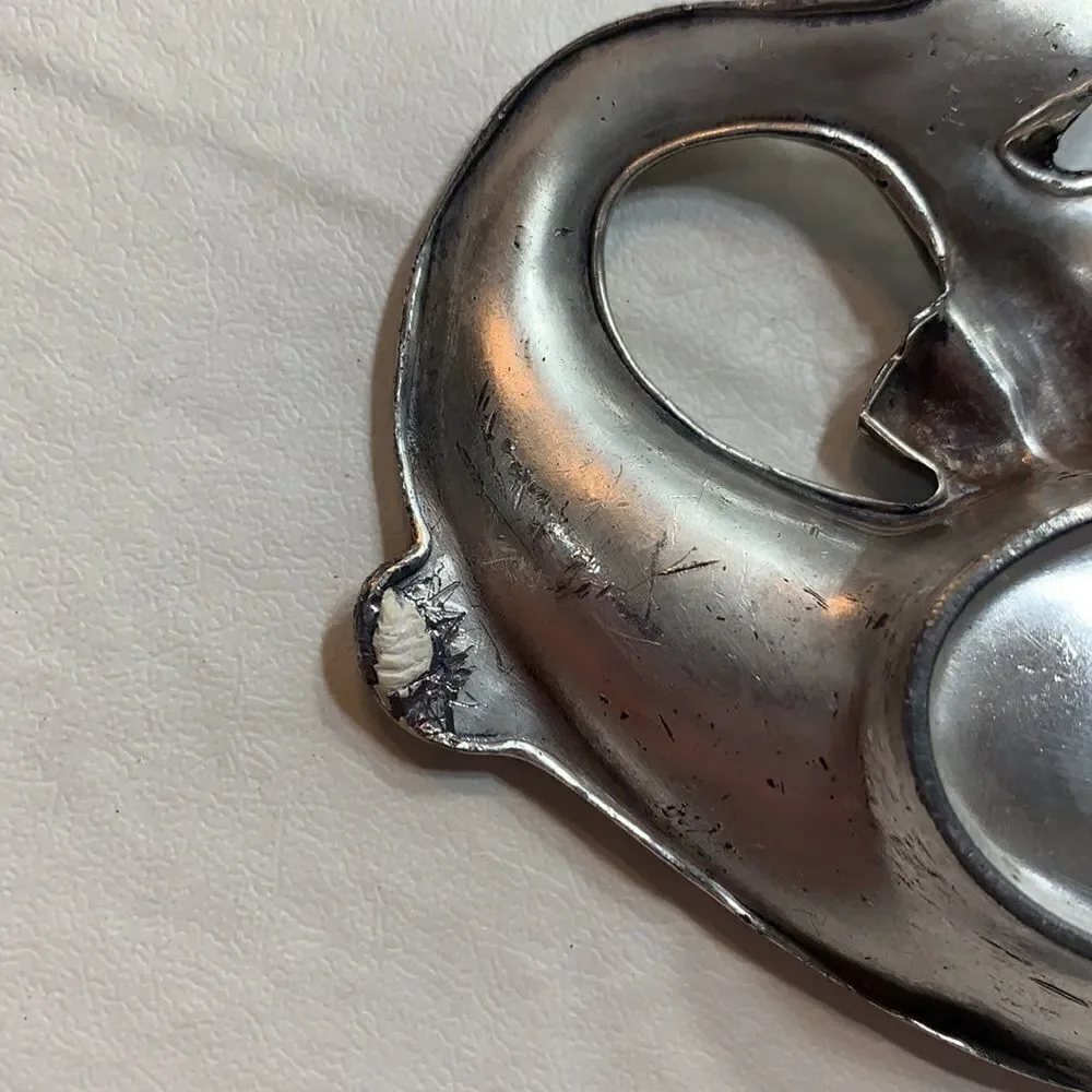 WB Manufacturing Co 133 Swordfish Trinket Holder Vintage Silver Plated Metal